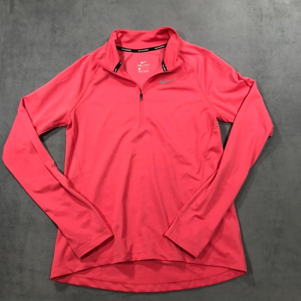Nike Running Core Half Zip Top Women's Small Pink Long Sleeve 854945 Performance